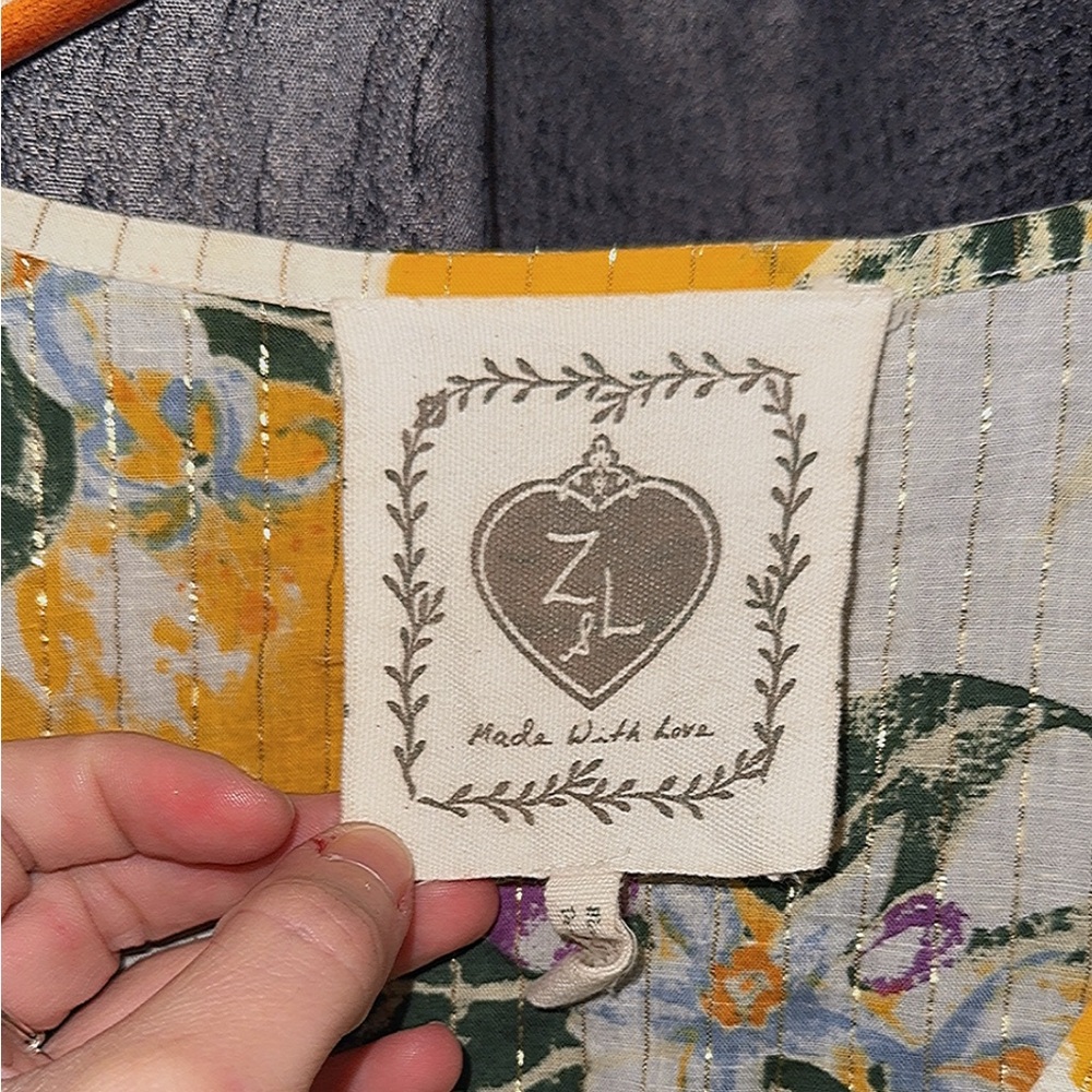 Z&L Lemon Print Tassel Kimono Top - Picture 8 of 8